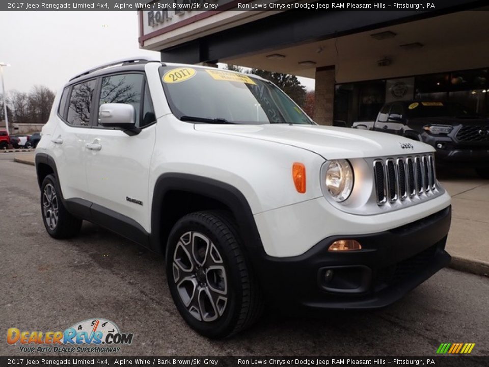 2017 Jeep Renegade Limited 4x4 Alpine White / Bark Brown/Ski Grey Photo #9