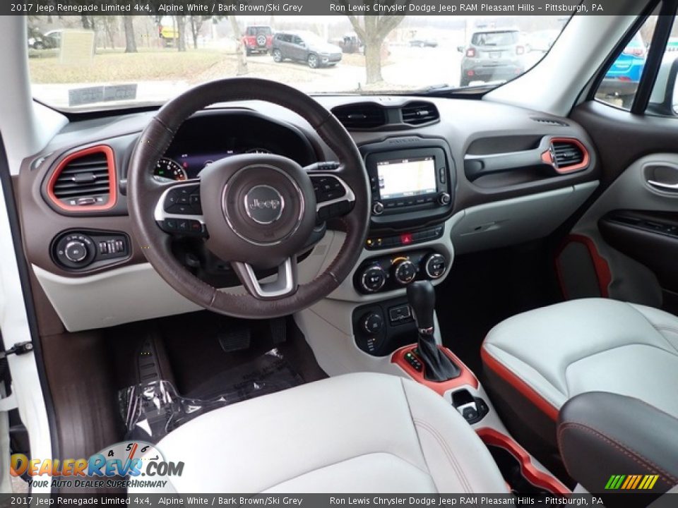 2017 Jeep Renegade Limited 4x4 Alpine White / Bark Brown/Ski Grey Photo #14