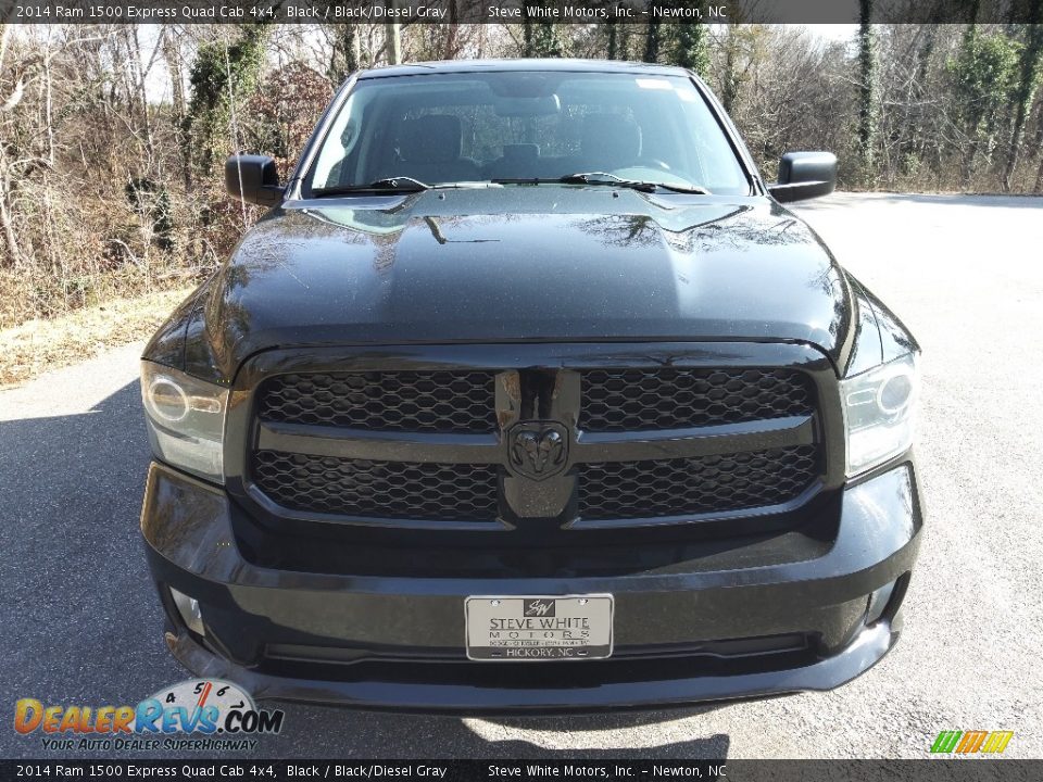 2014 Ram 1500 Express Quad Cab 4x4 Black / Black/Diesel Gray Photo #4