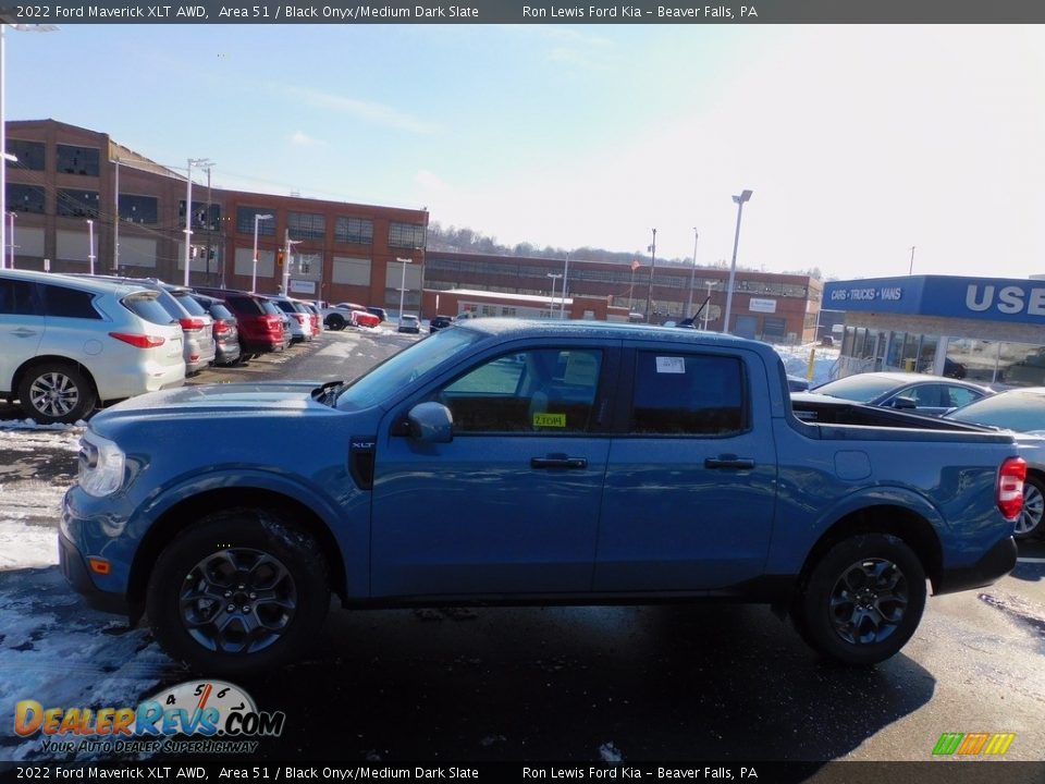 2022 Ford Maverick XLT AWD Area 51 / Black Onyx/Medium Dark Slate Photo #6