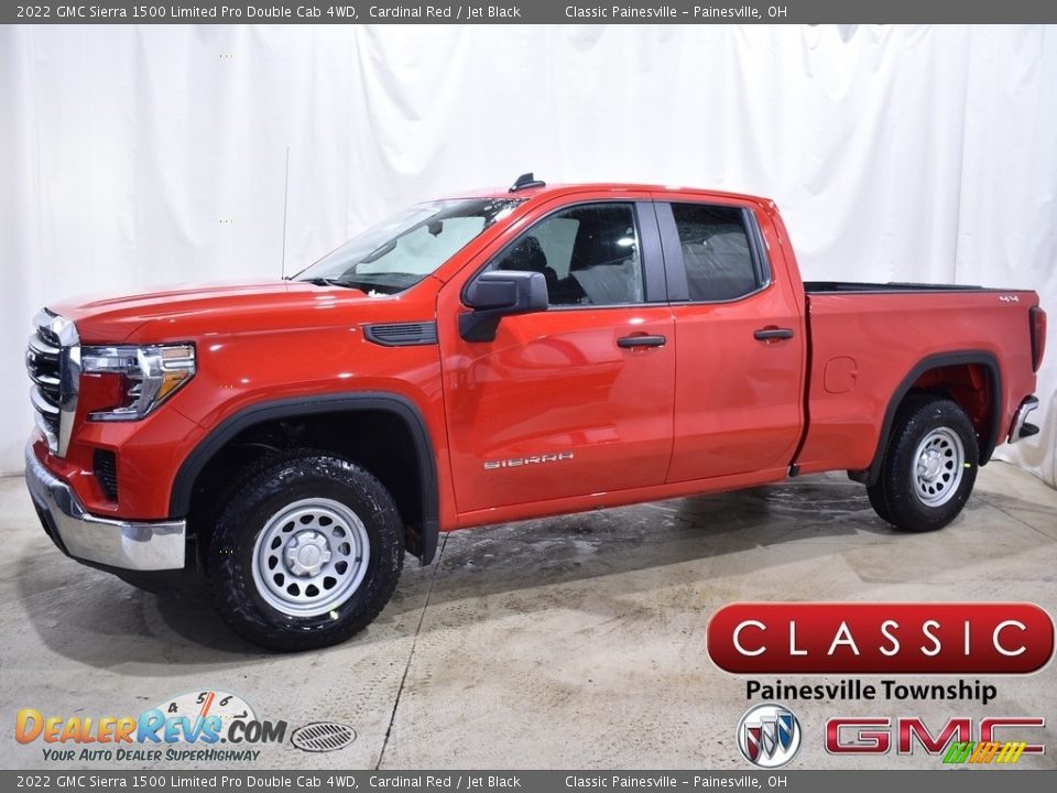 2022 GMC Sierra 1500 Limited Pro Double Cab 4WD Cardinal Red / Jet Black Photo #1