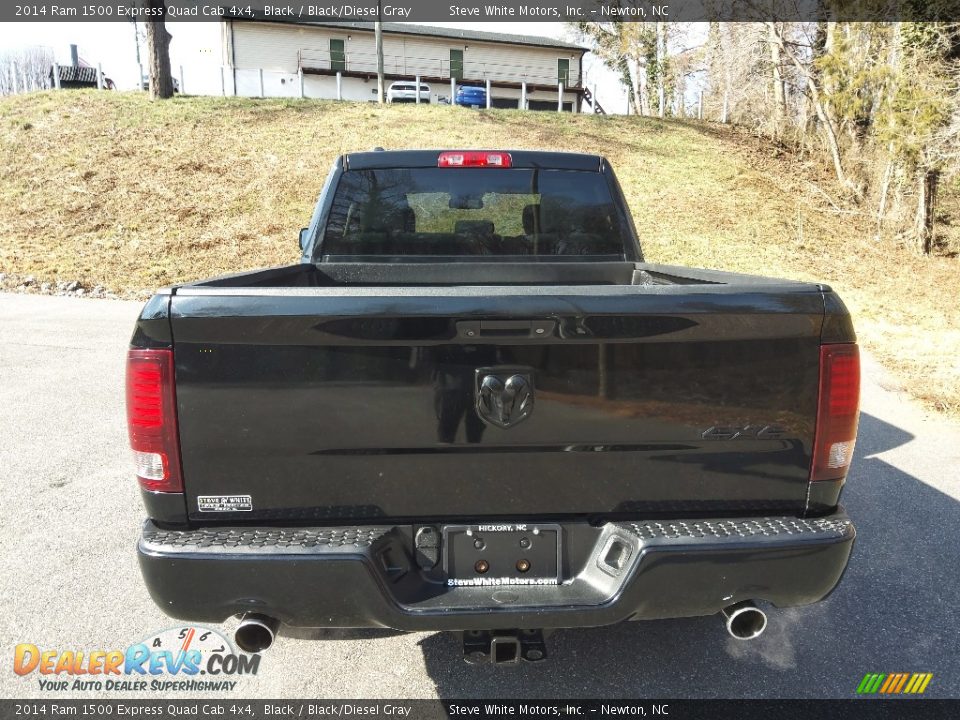 2014 Ram 1500 Express Quad Cab 4x4 Black / Black/Diesel Gray Photo #8