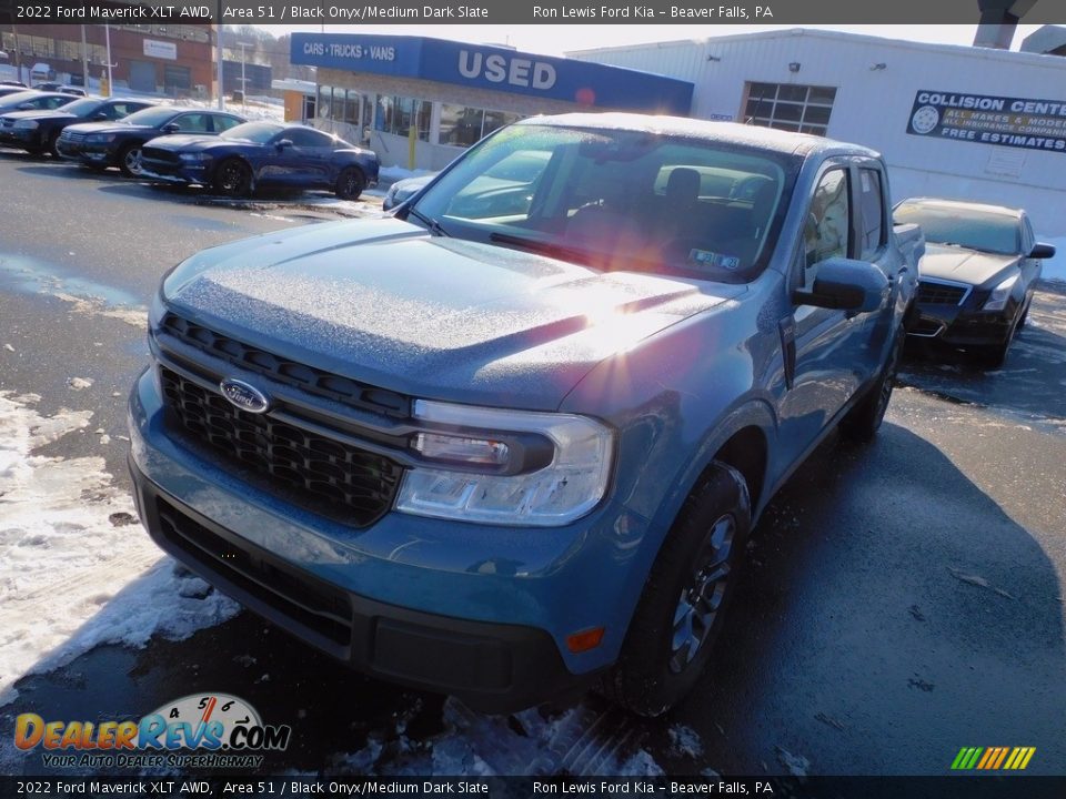 2022 Ford Maverick XLT AWD Area 51 / Black Onyx/Medium Dark Slate Photo #7