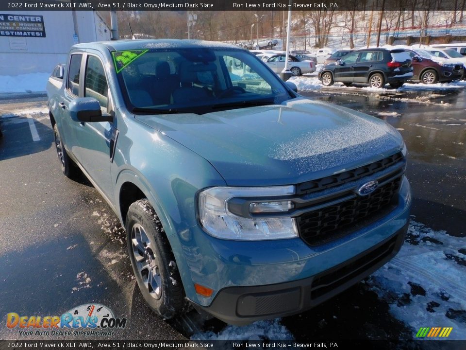 2022 Ford Maverick XLT AWD Area 51 / Black Onyx/Medium Dark Slate Photo #9
