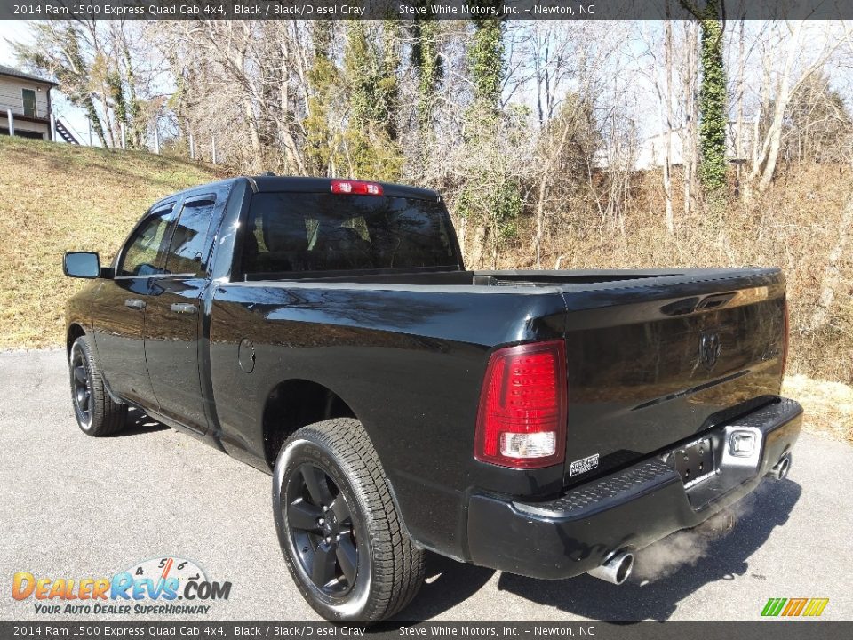 2014 Ram 1500 Express Quad Cab 4x4 Black / Black/Diesel Gray Photo #10