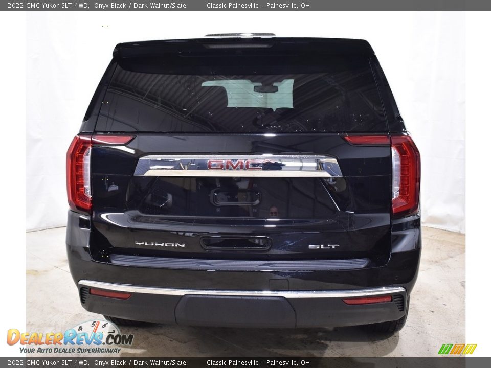 2022 GMC Yukon SLT 4WD Onyx Black / Dark Walnut/Slate Photo #3