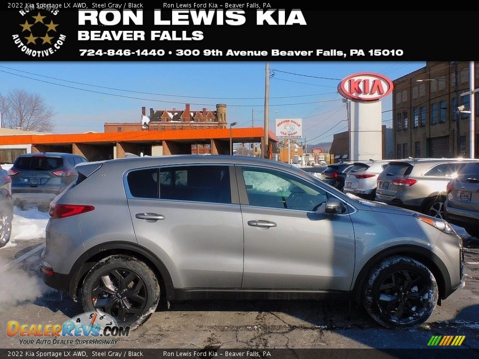 2022 Kia Sportage LX AWD Steel Gray / Black Photo #1