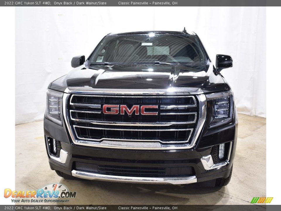 2022 GMC Yukon SLT 4WD Onyx Black / Dark Walnut/Slate Photo #4