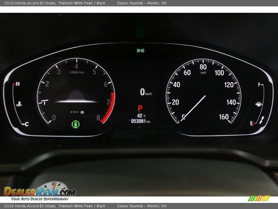 2019 Honda Accord EX Sedan Platinum White Pearl / Black Photo #8
