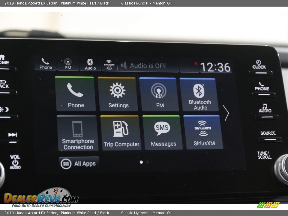 2019 Honda Accord EX Sedan Platinum White Pearl / Black Photo #10