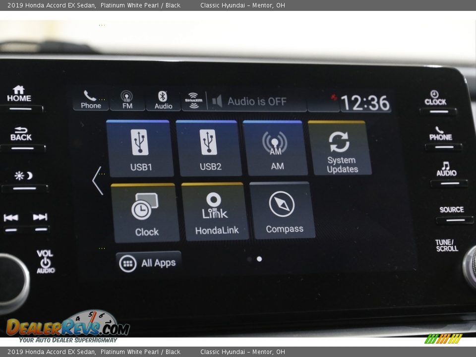 2019 Honda Accord EX Sedan Platinum White Pearl / Black Photo #11