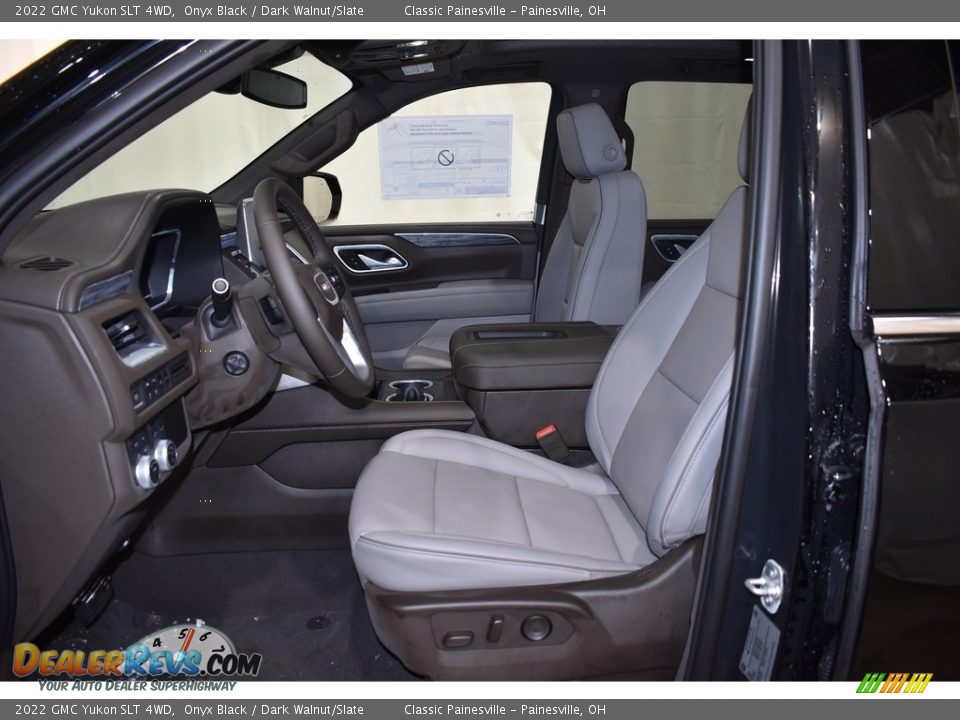 2022 GMC Yukon SLT 4WD Onyx Black / Dark Walnut/Slate Photo #7