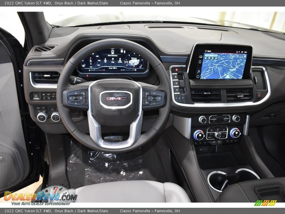 2022 GMC Yukon SLT 4WD Onyx Black / Dark Walnut/Slate Photo #13