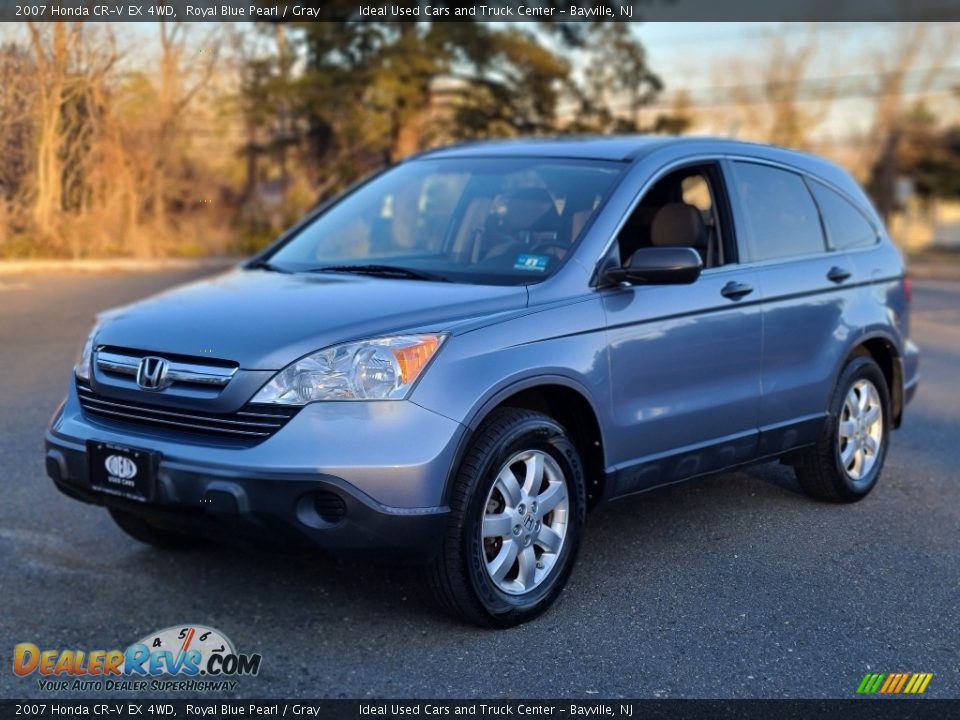 2007 Honda CR-V EX 4WD Royal Blue Pearl / Gray Photo #1