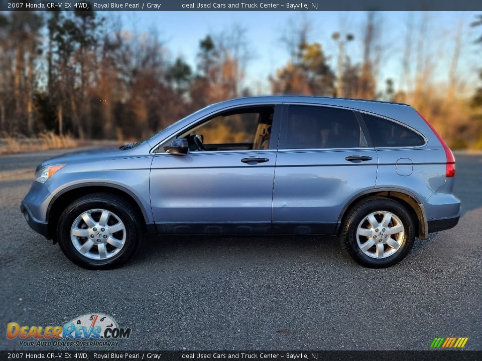 2007 Honda CR-V EX 4WD Royal Blue Pearl / Gray Photo #2