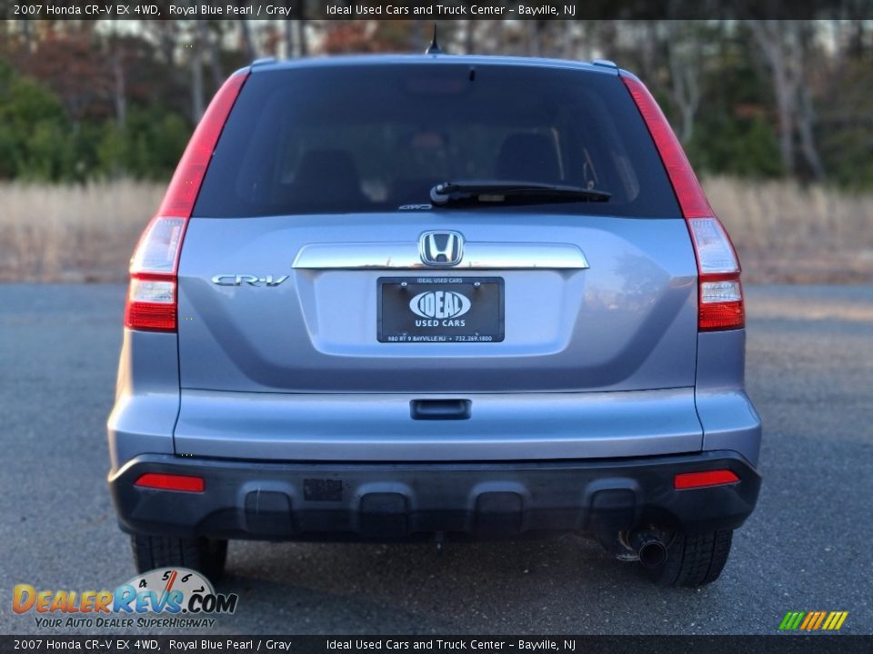 2007 Honda CR-V EX 4WD Royal Blue Pearl / Gray Photo #4