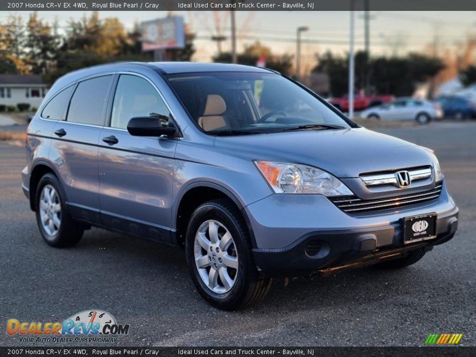 2007 Honda CR-V EX 4WD Royal Blue Pearl / Gray Photo #7