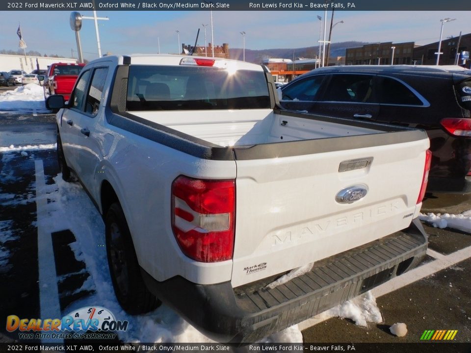 2022 Ford Maverick XLT AWD Oxford White / Black Onyx/Medium Dark Slate Photo #3