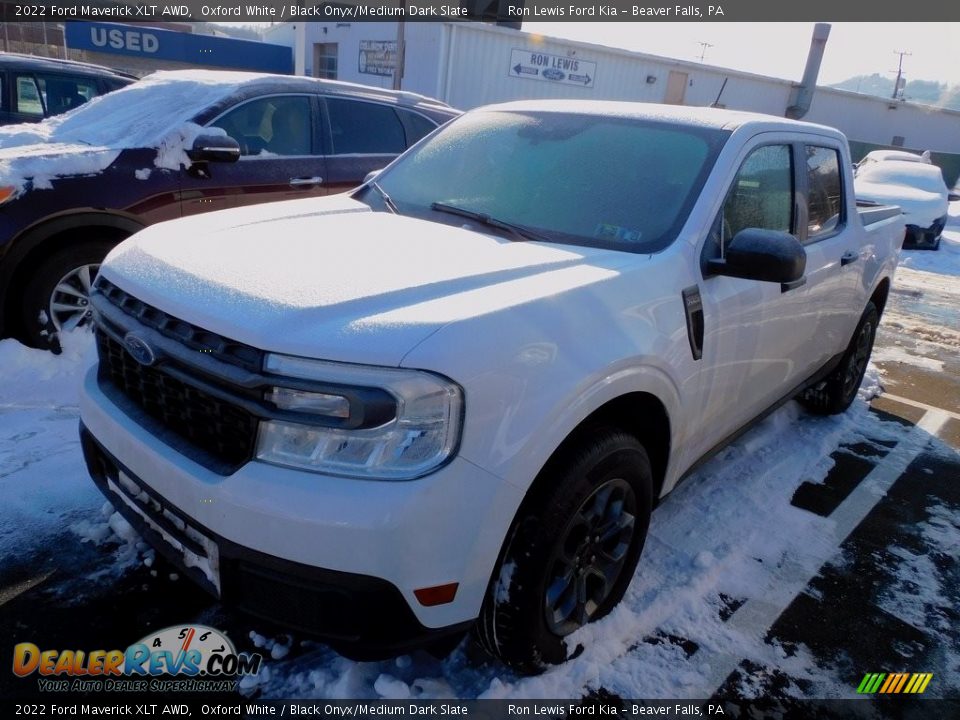 2022 Ford Maverick XLT AWD Oxford White / Black Onyx/Medium Dark Slate Photo #5