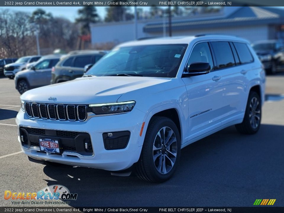 2022 Jeep Grand Cherokee L Overland 4x4 Bright White / Global Black/Steel Gray Photo #1