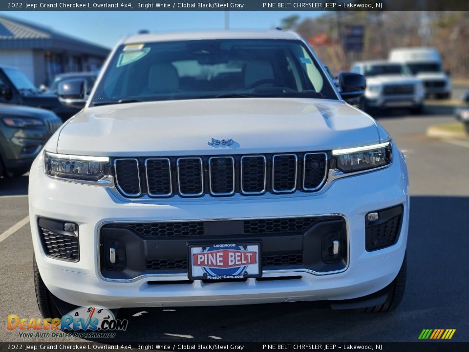 2022 Jeep Grand Cherokee L Overland 4x4 Bright White / Global Black/Steel Gray Photo #2