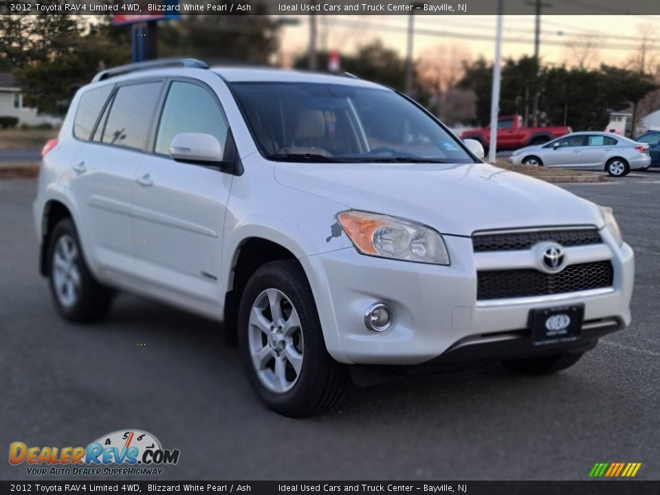 2012 Toyota RAV4 Limited 4WD Blizzard White Pearl / Ash Photo #7