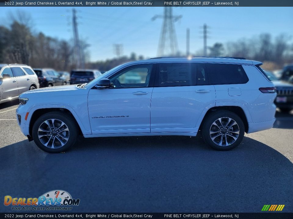 2022 Jeep Grand Cherokee L Overland 4x4 Bright White / Global Black/Steel Gray Photo #3