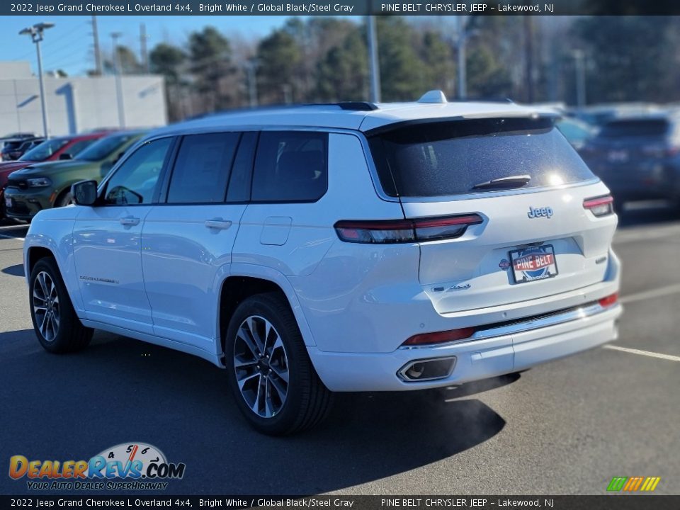2022 Jeep Grand Cherokee L Overland 4x4 Bright White / Global Black/Steel Gray Photo #4