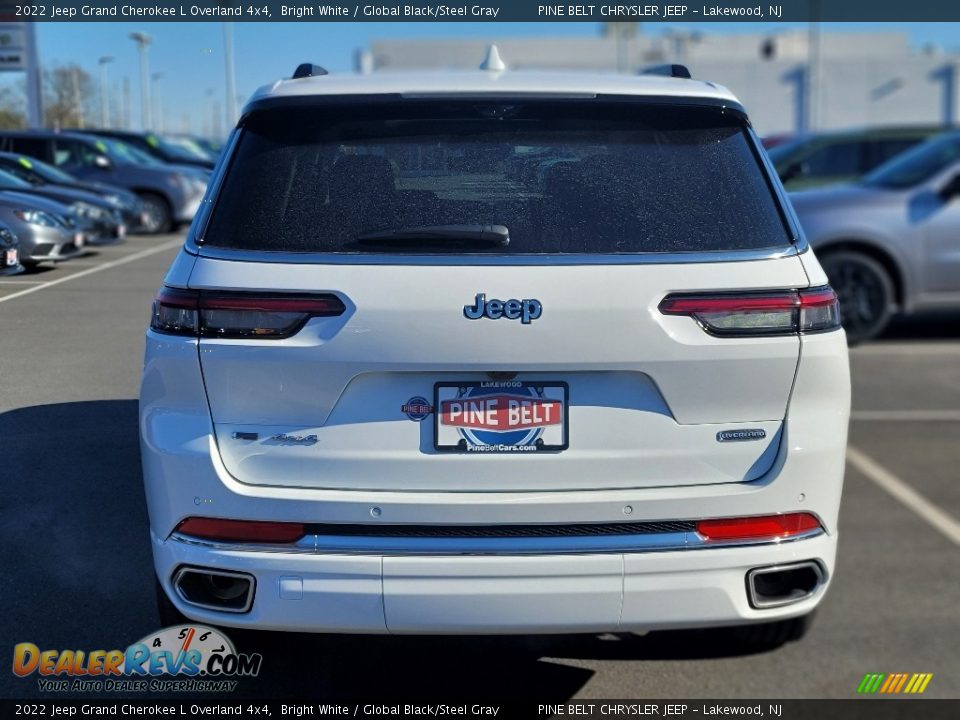 2022 Jeep Grand Cherokee L Overland 4x4 Bright White / Global Black/Steel Gray Photo #5