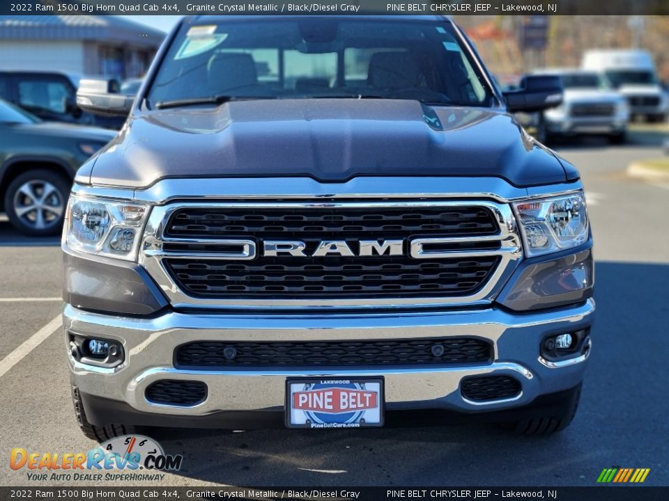 2022 Ram 1500 Big Horn Quad Cab 4x4 Granite Crystal Metallic / Black/Diesel Gray Photo #2