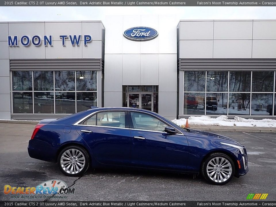 2015 Cadillac CTS 2.0T Luxury AWD Sedan Dark Adriatic Blue Metallic / Light Cashmere/Medium Cashmere Photo #1