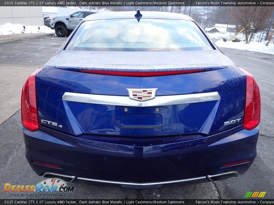 2015 Cadillac CTS 2.0T Luxury AWD Sedan Dark Adriatic Blue Metallic / Light Cashmere/Medium Cashmere Photo #3