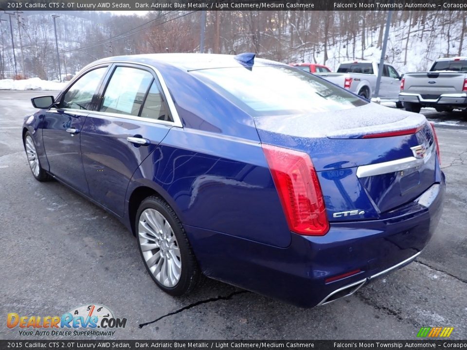 2015 Cadillac CTS 2.0T Luxury AWD Sedan Dark Adriatic Blue Metallic / Light Cashmere/Medium Cashmere Photo #5