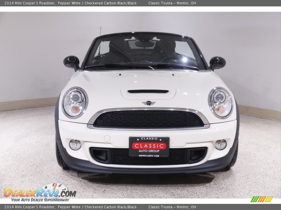 2014 Mini Cooper S Roadster Pepper White / Checkered Carbon Black/Black Photo #3