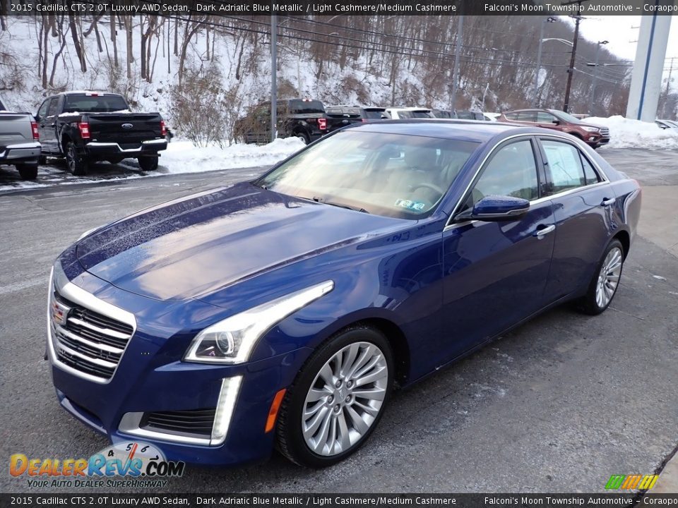 2015 Cadillac CTS 2.0T Luxury AWD Sedan Dark Adriatic Blue Metallic / Light Cashmere/Medium Cashmere Photo #7