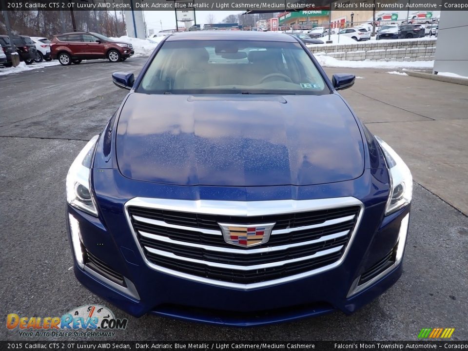 2015 Cadillac CTS 2.0T Luxury AWD Sedan Dark Adriatic Blue Metallic / Light Cashmere/Medium Cashmere Photo #8