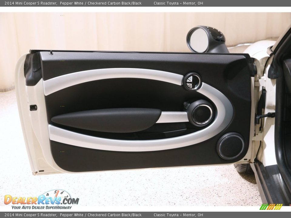 2014 Mini Cooper S Roadster Pepper White / Checkered Carbon Black/Black Photo #5