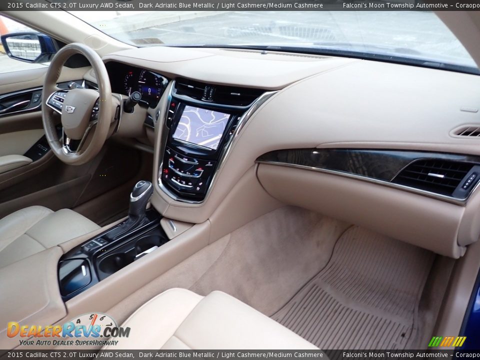 2015 Cadillac CTS 2.0T Luxury AWD Sedan Dark Adriatic Blue Metallic / Light Cashmere/Medium Cashmere Photo #12