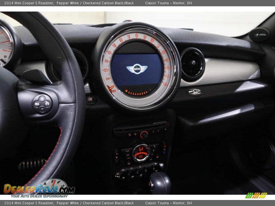 2014 Mini Cooper S Roadster Pepper White / Checkered Carbon Black/Black Photo #10