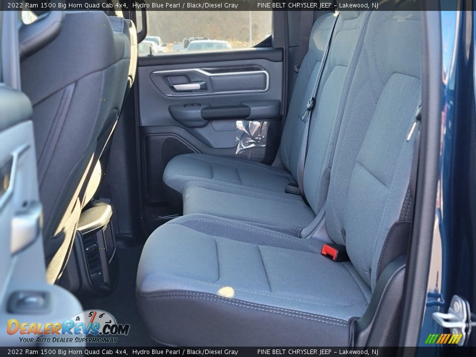 2022 Ram 1500 Big Horn Quad Cab 4x4 Hydro Blue Pearl / Black/Diesel Gray Photo #6