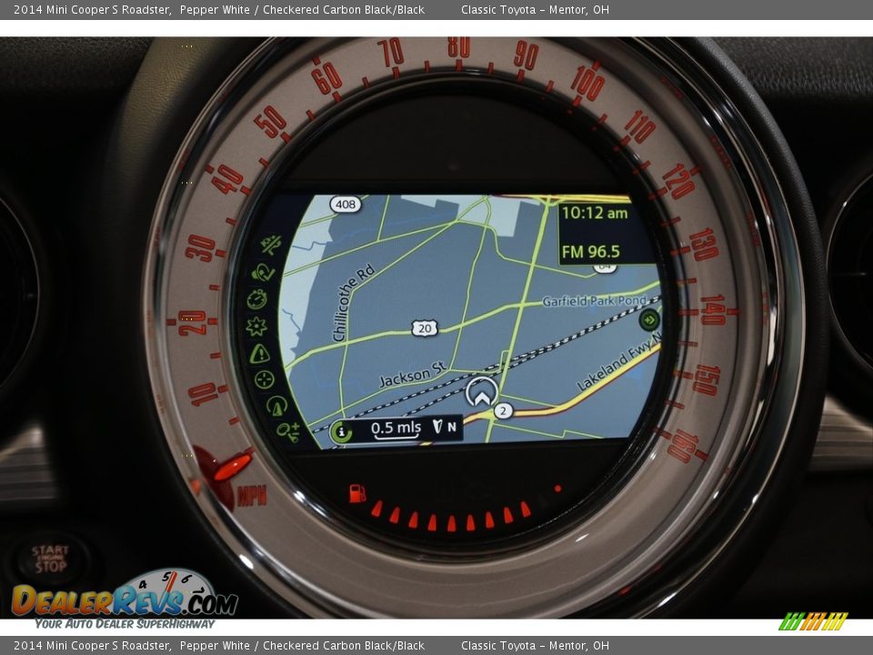 2014 Mini Cooper S Roadster Pepper White / Checkered Carbon Black/Black Photo #11