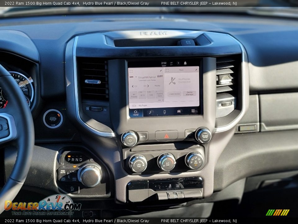 2022 Ram 1500 Big Horn Quad Cab 4x4 Hydro Blue Pearl / Black/Diesel Gray Photo #7