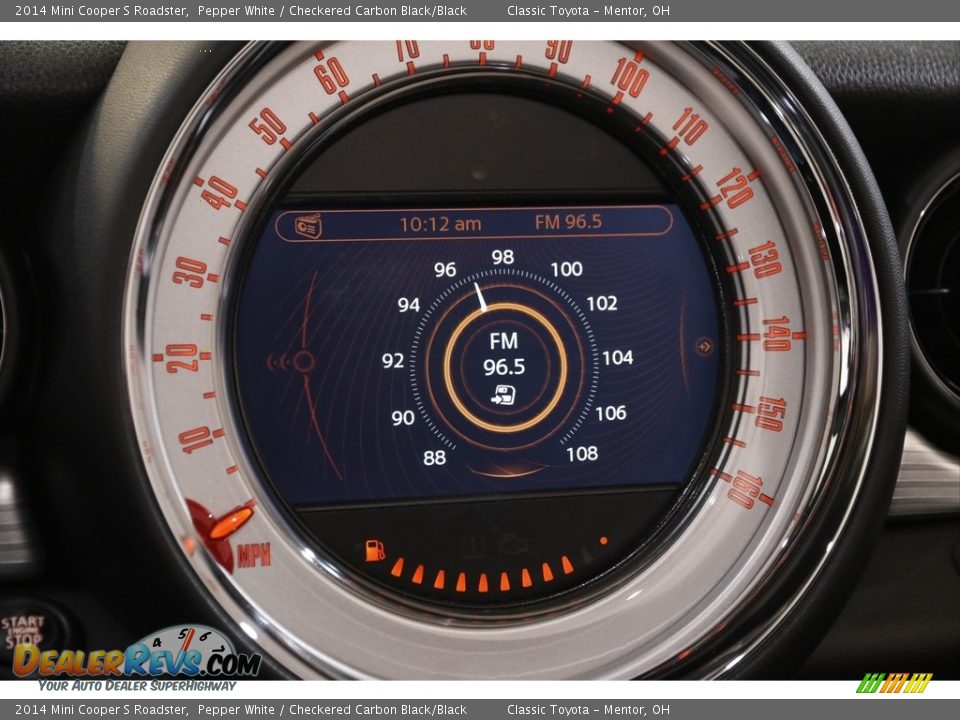 2014 Mini Cooper S Roadster Pepper White / Checkered Carbon Black/Black Photo #13