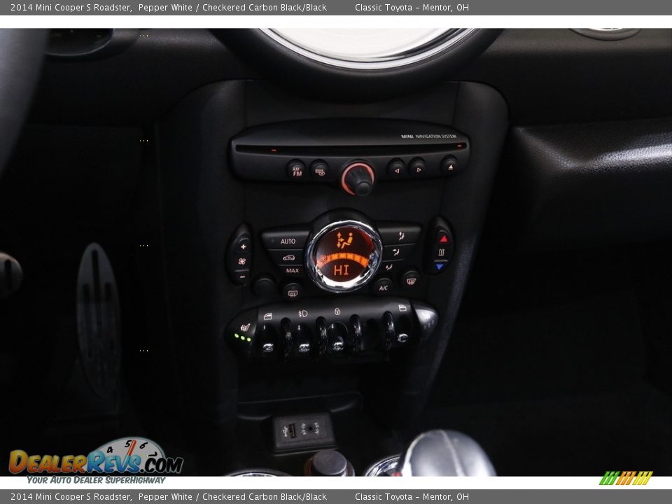 2014 Mini Cooper S Roadster Pepper White / Checkered Carbon Black/Black Photo #14
