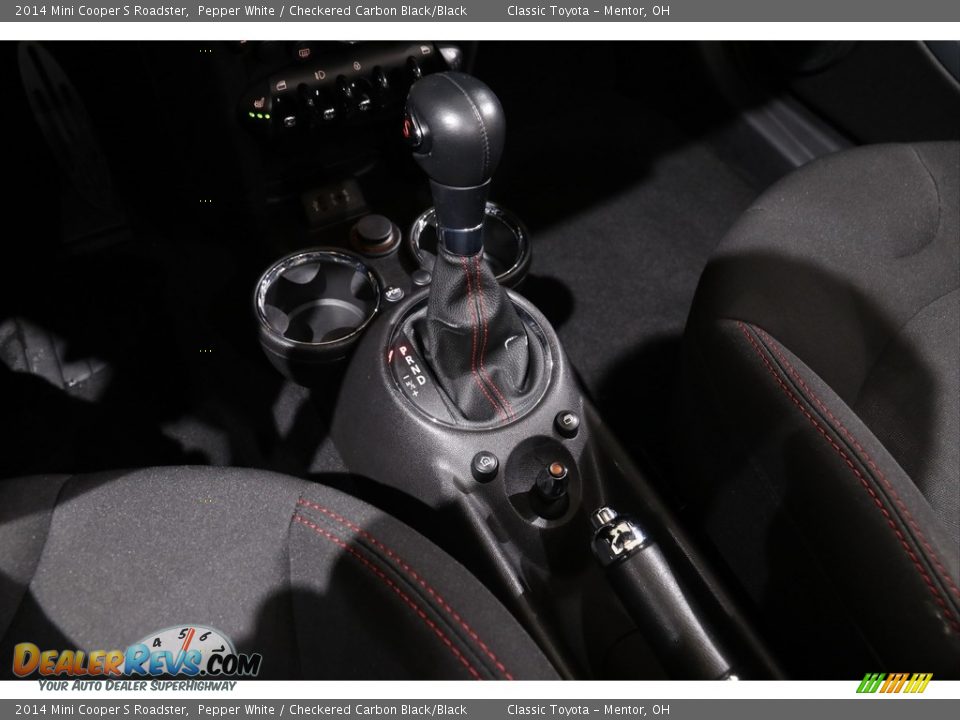2014 Mini Cooper S Roadster Pepper White / Checkered Carbon Black/Black Photo #15