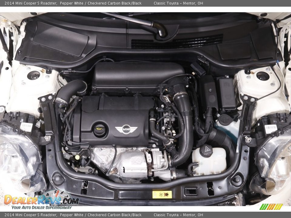 2014 Mini Cooper S Roadster Pepper White / Checkered Carbon Black/Black Photo #19