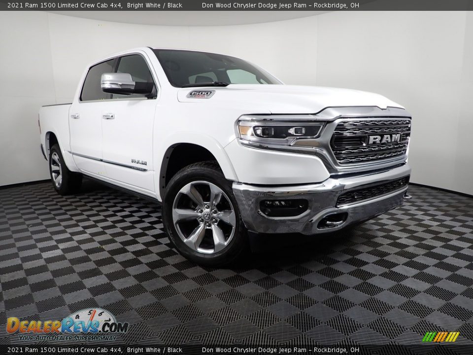 2021 Ram 1500 Limited Crew Cab 4x4 Bright White / Black Photo #6