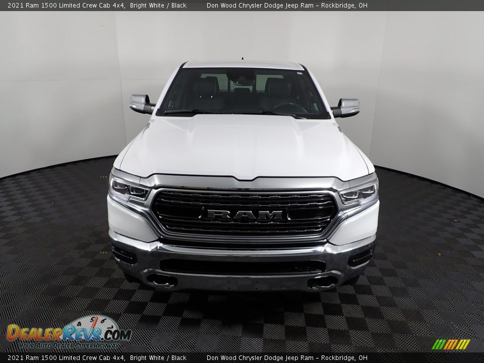 2021 Ram 1500 Limited Crew Cab 4x4 Bright White / Black Photo #8