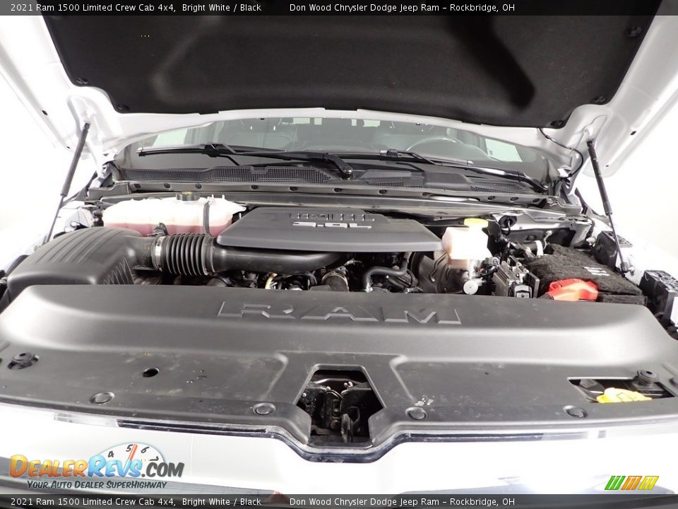 2021 Ram 1500 Limited Crew Cab 4x4 Bright White / Black Photo #10