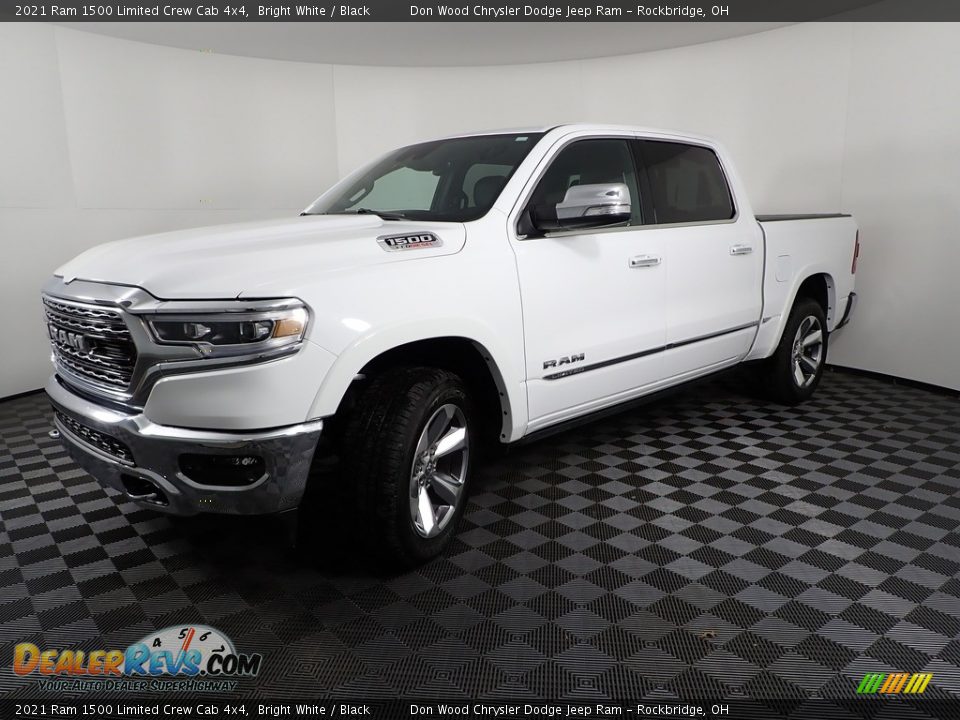 2021 Ram 1500 Limited Crew Cab 4x4 Bright White / Black Photo #11